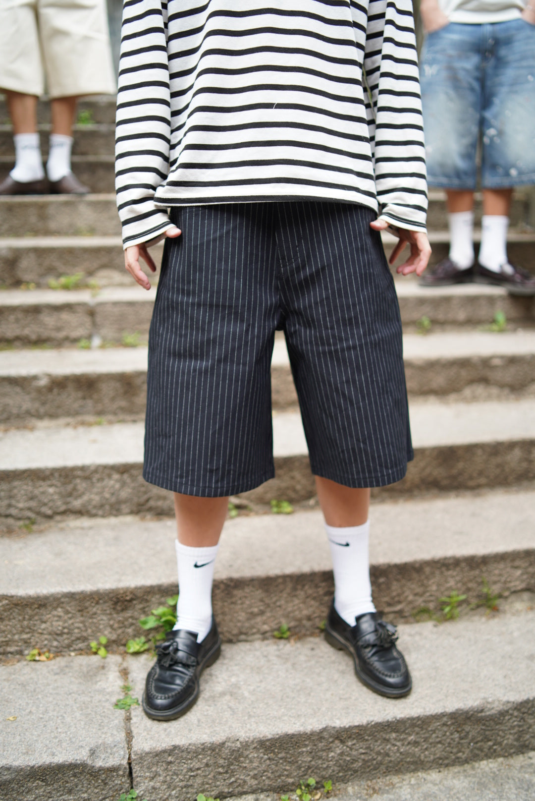 Pin Stripped Jorts